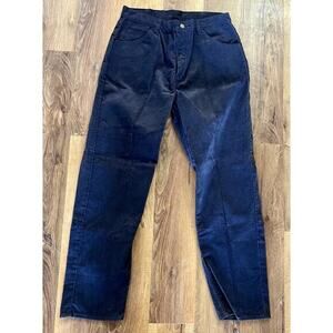 Vintage Sears Genuine Roebucks Black Corduroy Straight‎ Leg Pants 36x30 NOS